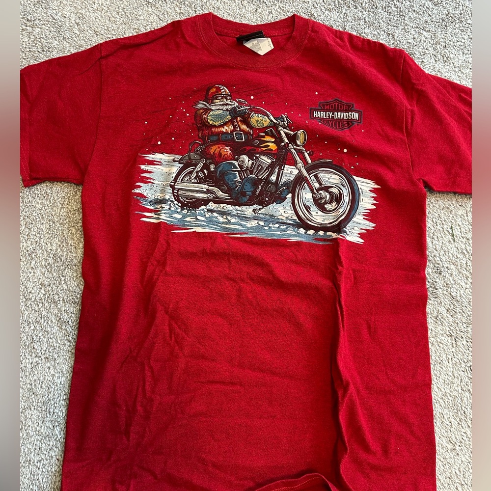 Santa Harley Davidson Tee